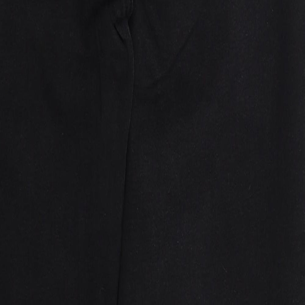 F&F Womens Black  Cotton Straight Jeans Size 14 L31 in Regular Button