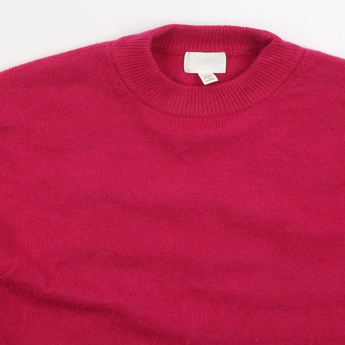 H&M Womens Orange Crew Neck  Polyester Pullover Jumper Size XS