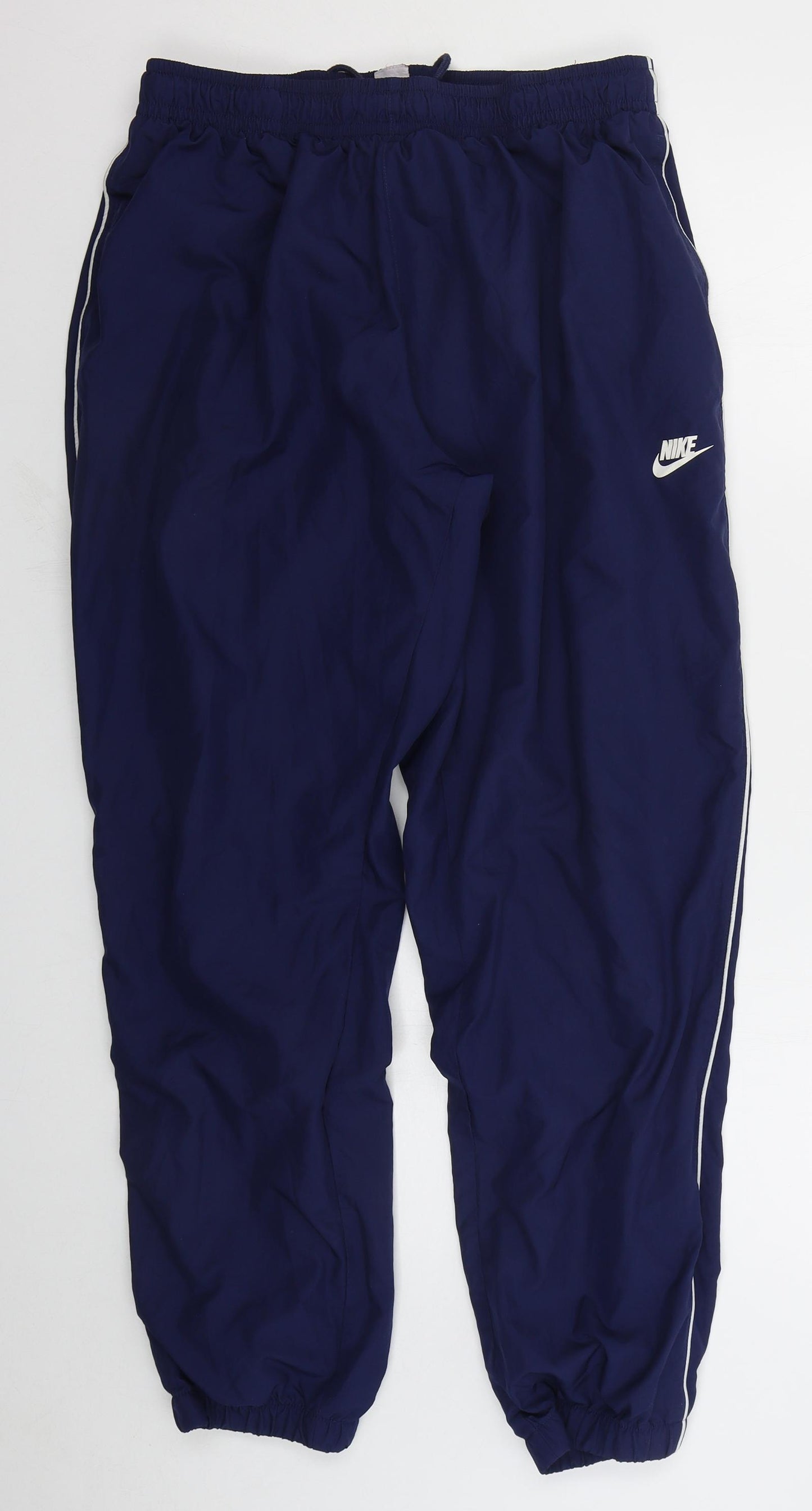 Nike Mens Blue  Polyester Jogger Trousers Size 2XL L30 in Regular Drawstring