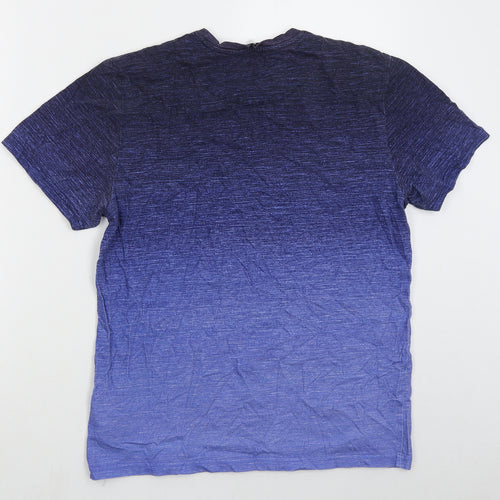 NEXT Mens Blue  Cotton  T-Shirt Size M Crew Neck  - Ombre