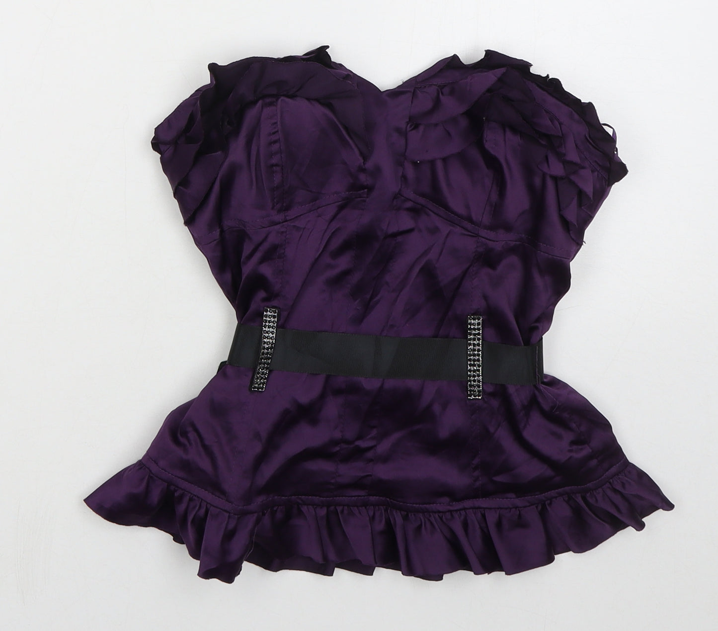 AX Paris Womens Purple  Polyester Basic Tank Size 8 Sweetheart