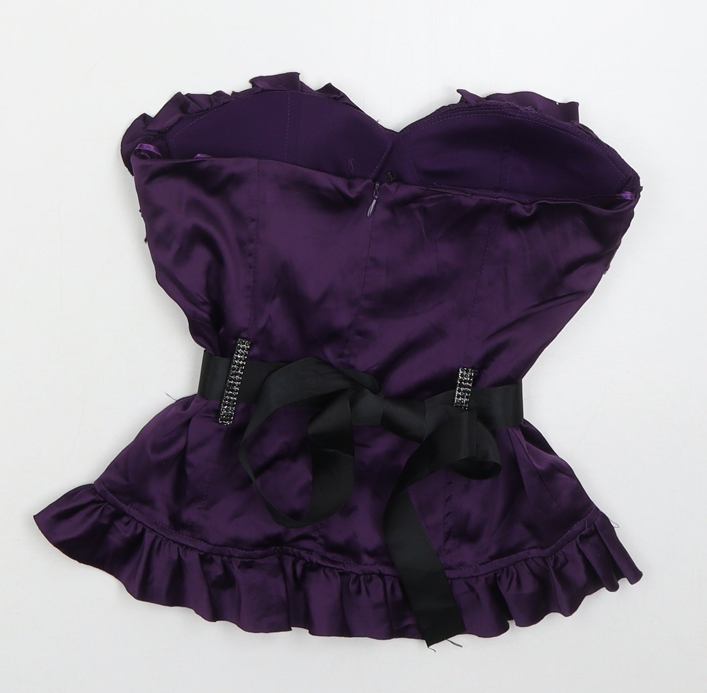 AX Paris Womens Purple  Polyester Basic Tank Size 8 Sweetheart