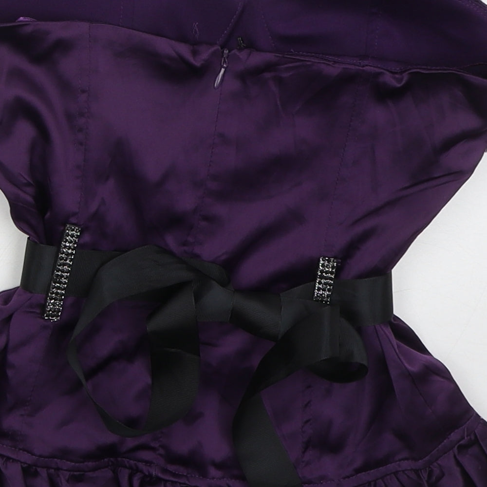 AX Paris Womens Purple  Polyester Basic Tank Size 8 Sweetheart