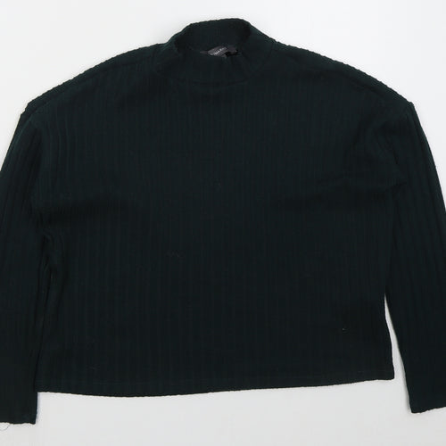 Primark Womens Green Mock Neck  Polyester Pullover Jumper Size 6