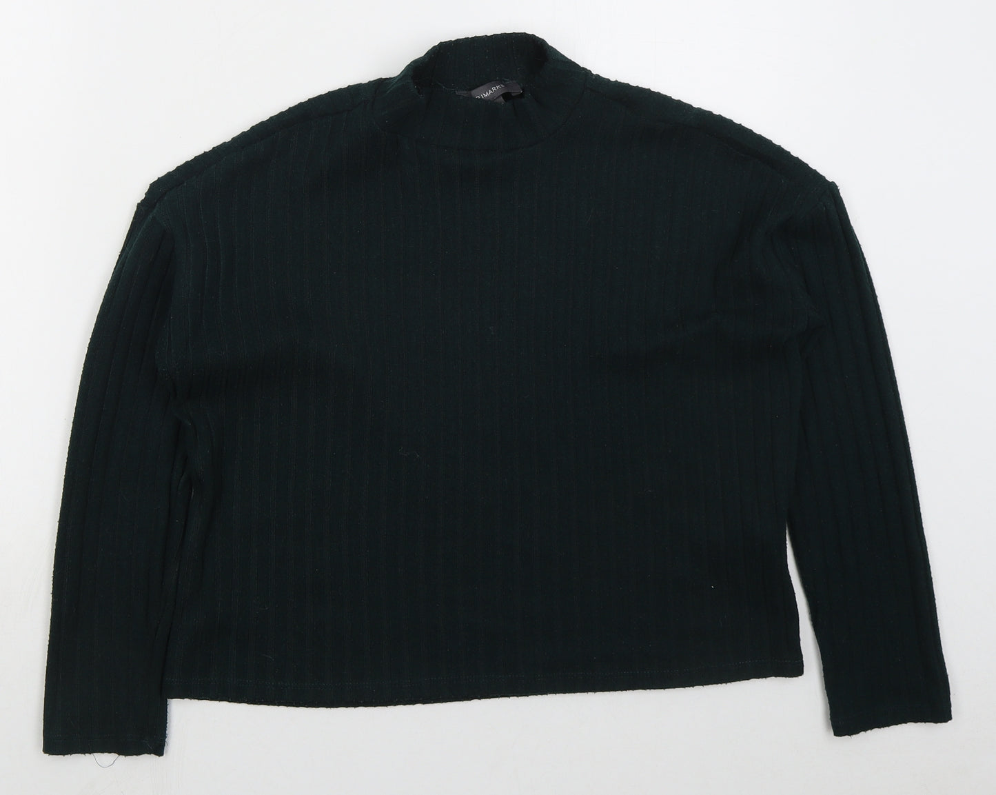 Primark Womens Green Mock Neck  Polyester Pullover Jumper Size 6