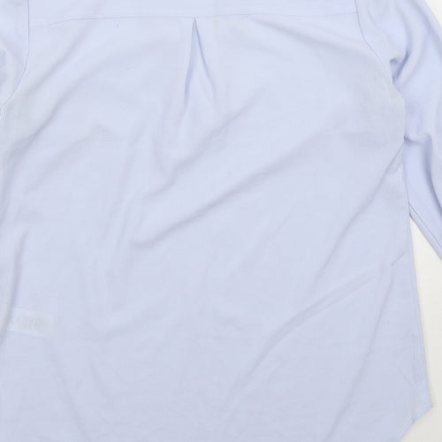 Atmosphere Womens Blue  Polyester Basic Blouse Size 6 V-Neck