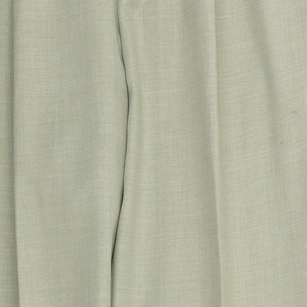 Marks and Spencer Mens Beige  Polyester Trousers  Size 34 L31 in Regular Button