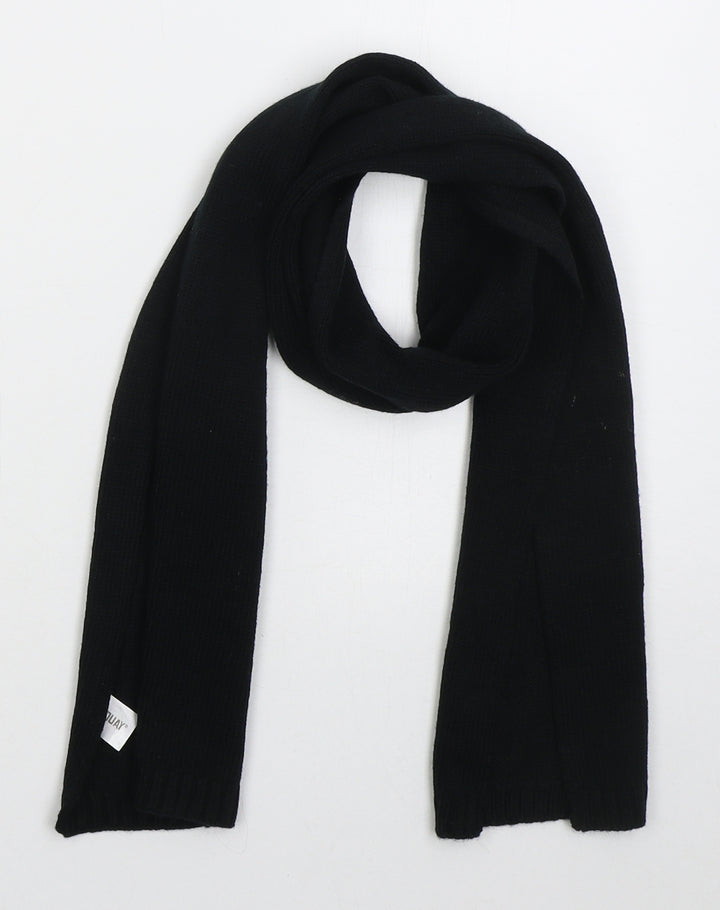 Cargoquay Mens Black Acrylic Rectangle Scarf Scarf One Size