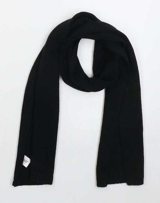 Cargoquay Mens Black  Acrylic Rectangle Scarf Scarf One Size