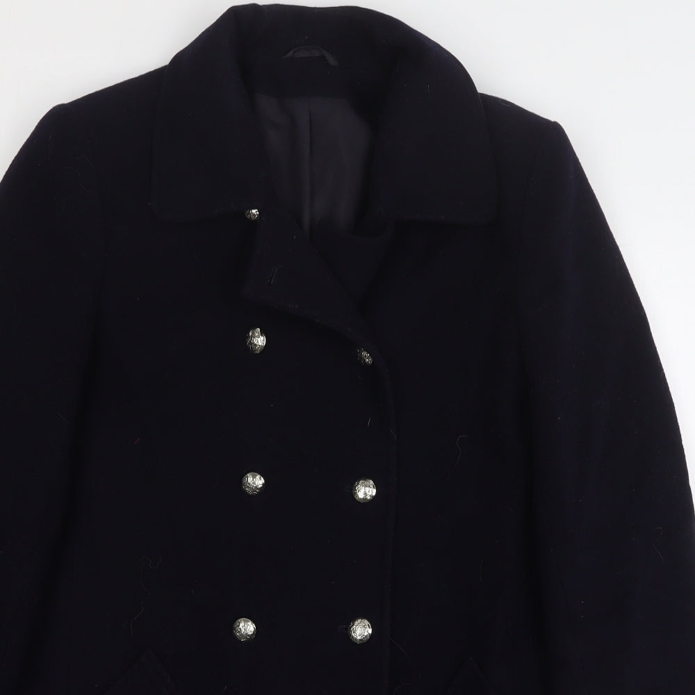 Preworn Womens Blue   Pea Coat Coat Size 12  Button