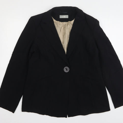 Wallis Womens Black  Polyester Jacket Blazer Size 16