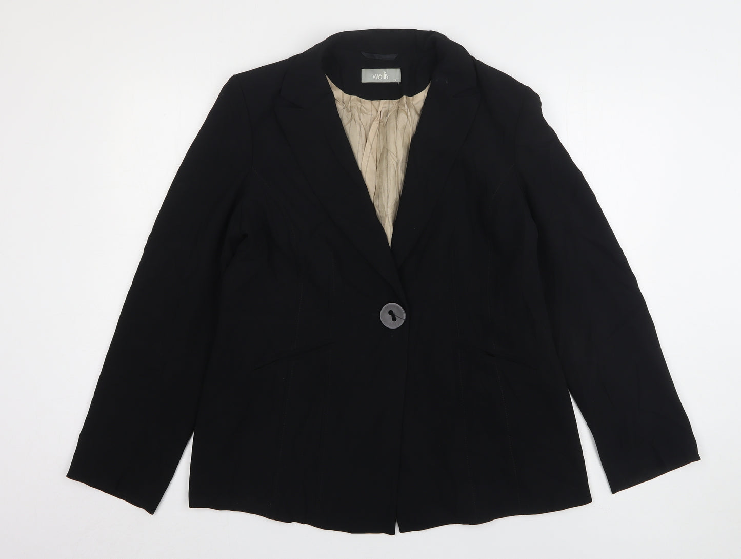 Wallis Womens Black  Polyester Jacket Blazer Size 16