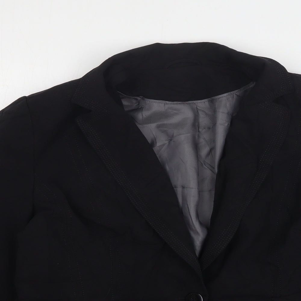Dorothy Perkins Womens Black  Polyester Jacket Suit Jacket Size 16