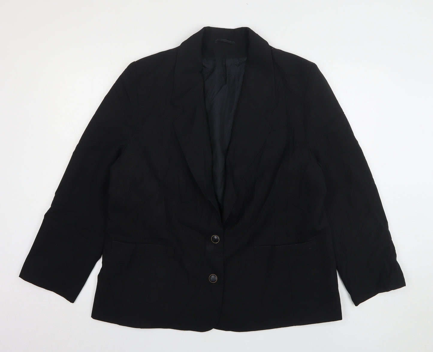 Debenhams Womens Black  Polyester Jacket Blazer Size 18