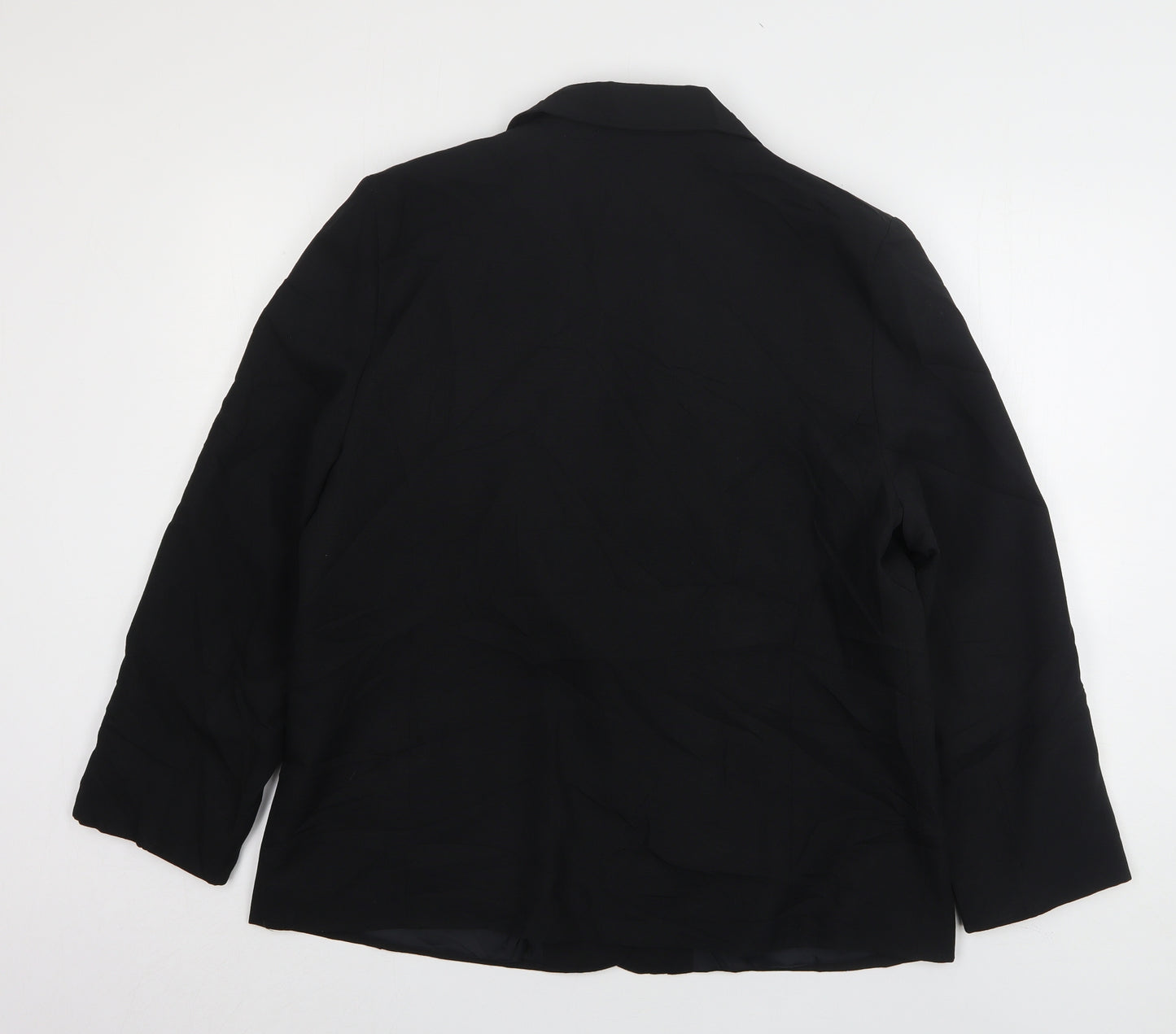 Debenhams Womens Black  Polyester Jacket Blazer Size 18