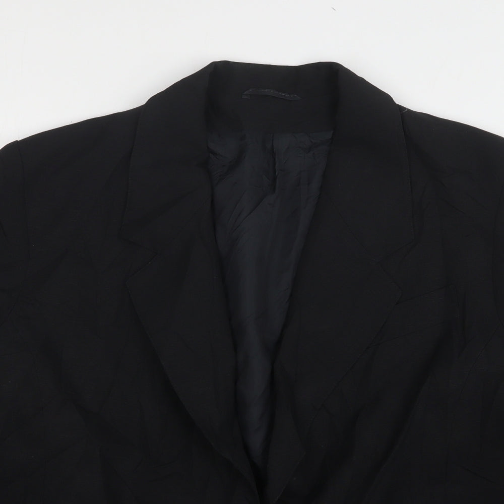 Debenhams Womens Black  Polyester Jacket Blazer Size 18