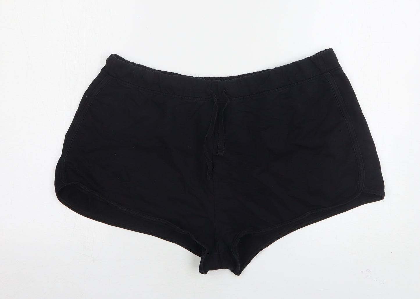 Papaya Womens Black  Cotton Hot Pants Shorts Size 18 L3 in Regular