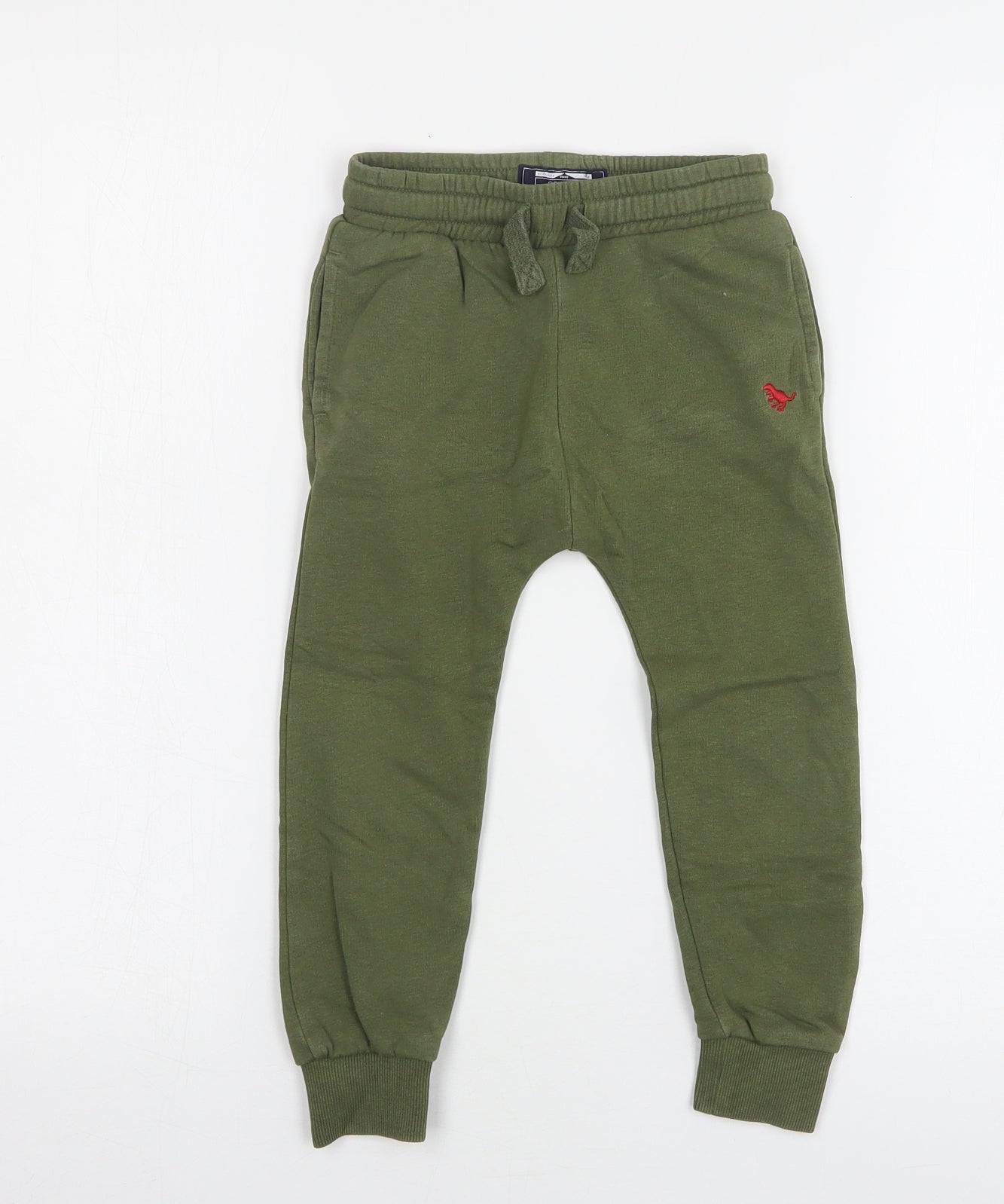 NEXT Boys Green  Cotton Sweatpants Trousers Size 3-4 Years  Regular Drawstring