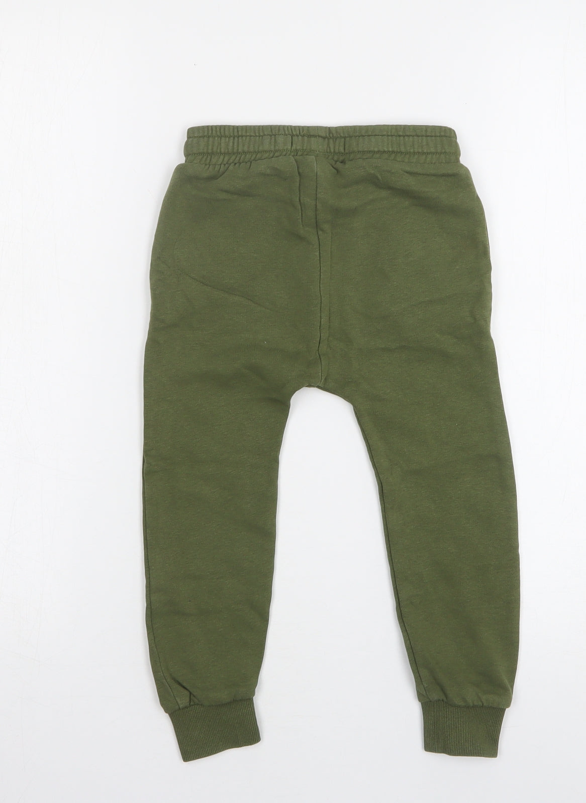 NEXT Boys Green  Cotton Sweatpants Trousers Size 3-4 Years  Regular Drawstring
