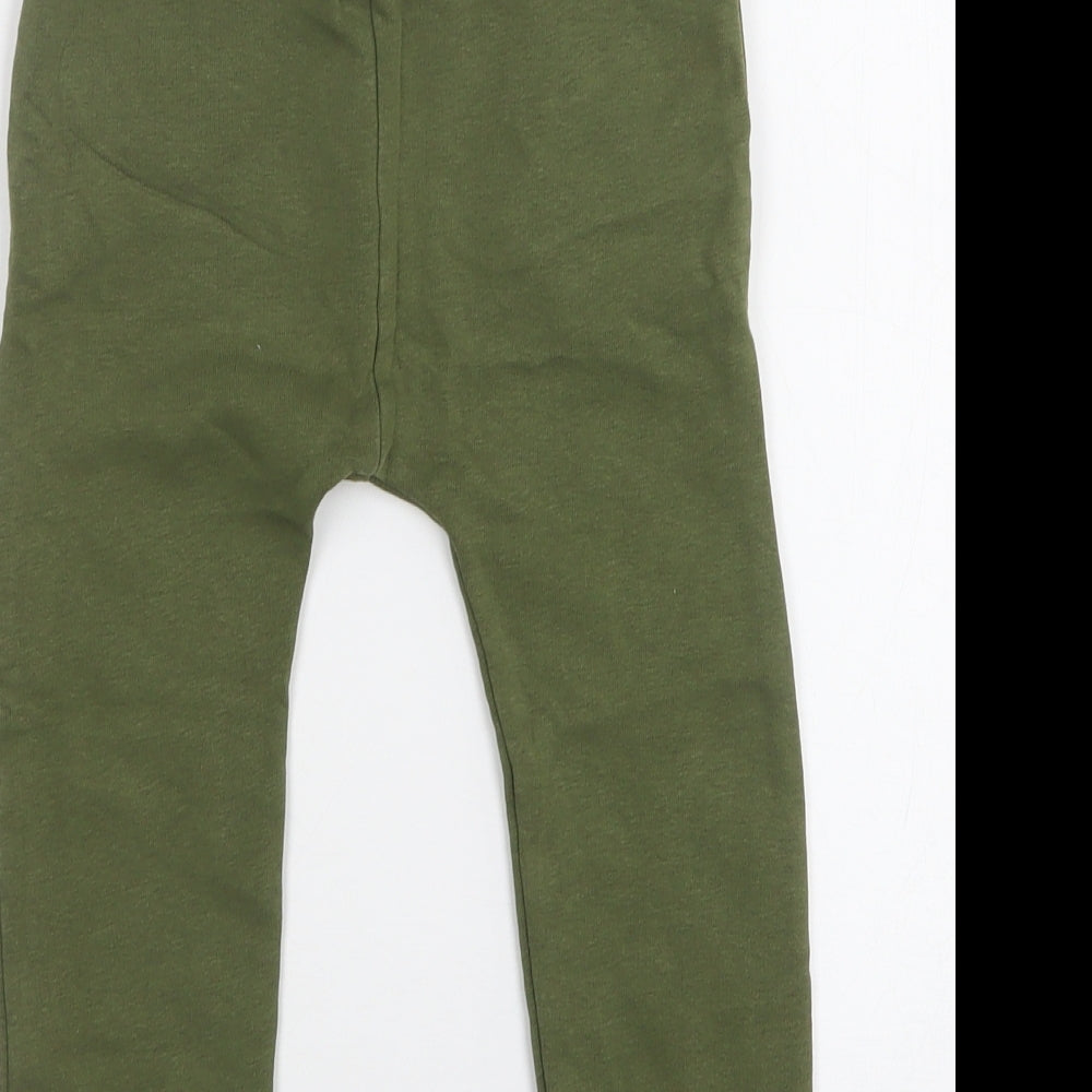 NEXT Boys Green  Cotton Sweatpants Trousers Size 3-4 Years  Regular Drawstring