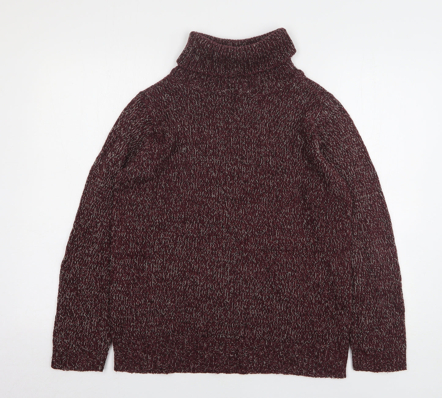 VERO MODA Womens Red Roll Neck  Acrylic Pullover Jumper Size XL