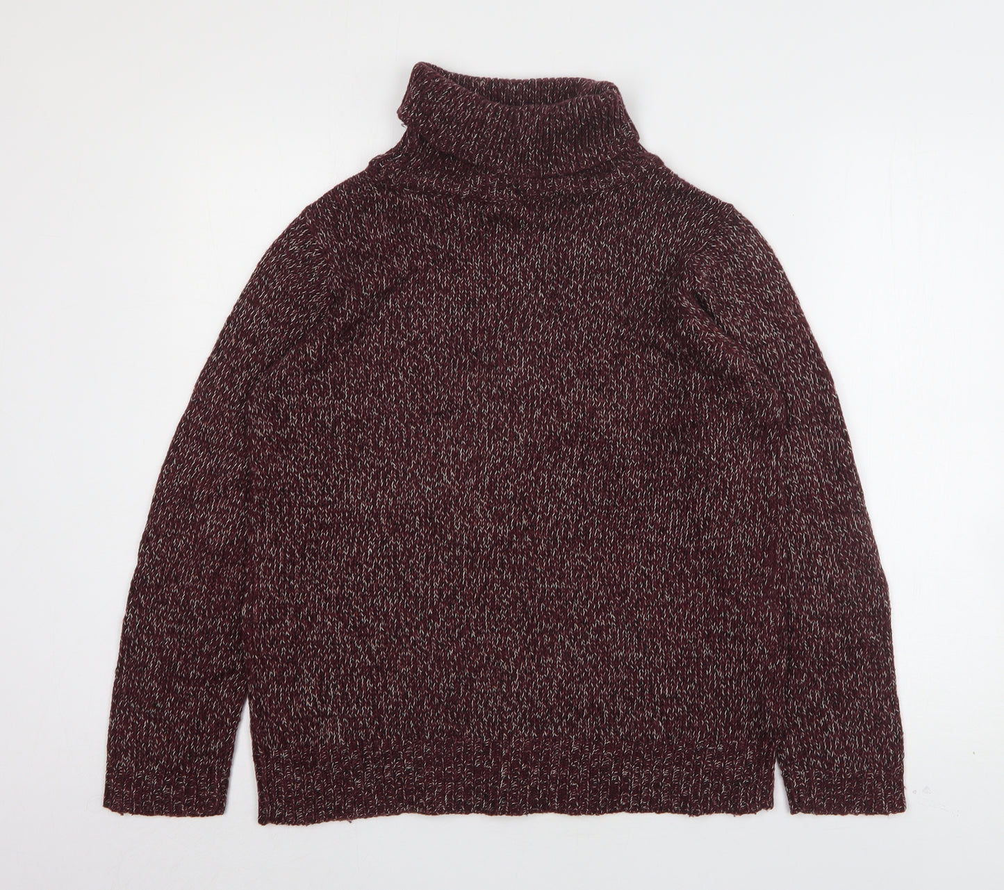 VERO MODA Womens Red Roll Neck  Acrylic Pullover Jumper Size XL