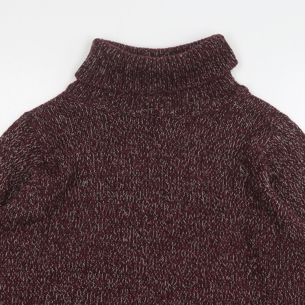 VERO MODA Womens Red Roll Neck  Acrylic Pullover Jumper Size XL