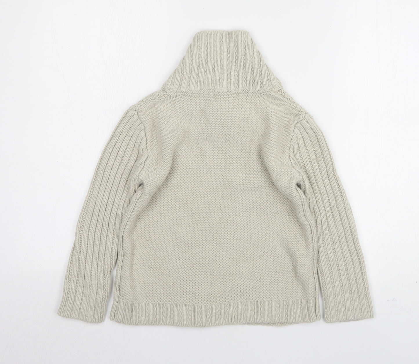 George Boys Beige V-Neck  Acrylic Pullover Jumper Size 6-7 Years