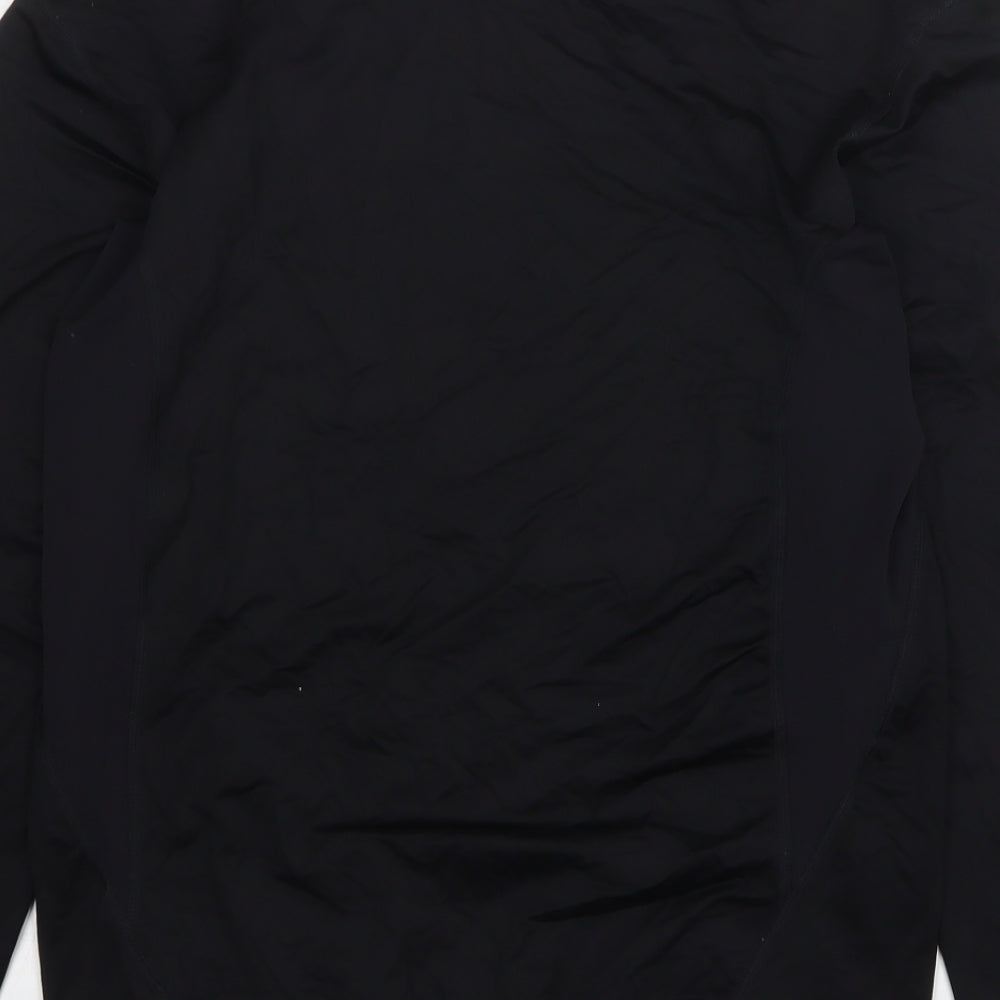 Sondico Mens Black  Polyester Basic T-Shirt Size XL Round Neck