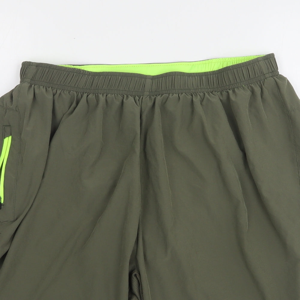 Nike Mens Green  Polyester Athletic Shorts Size XL L12 in Regular