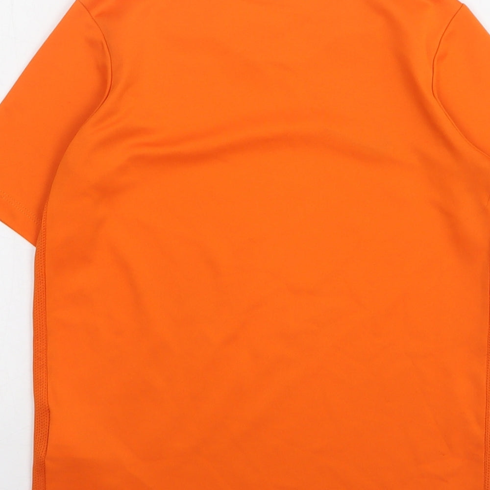 Nike Boys Orange  Polyester Basic T-Shirt Size 8-9 Years Round Neck