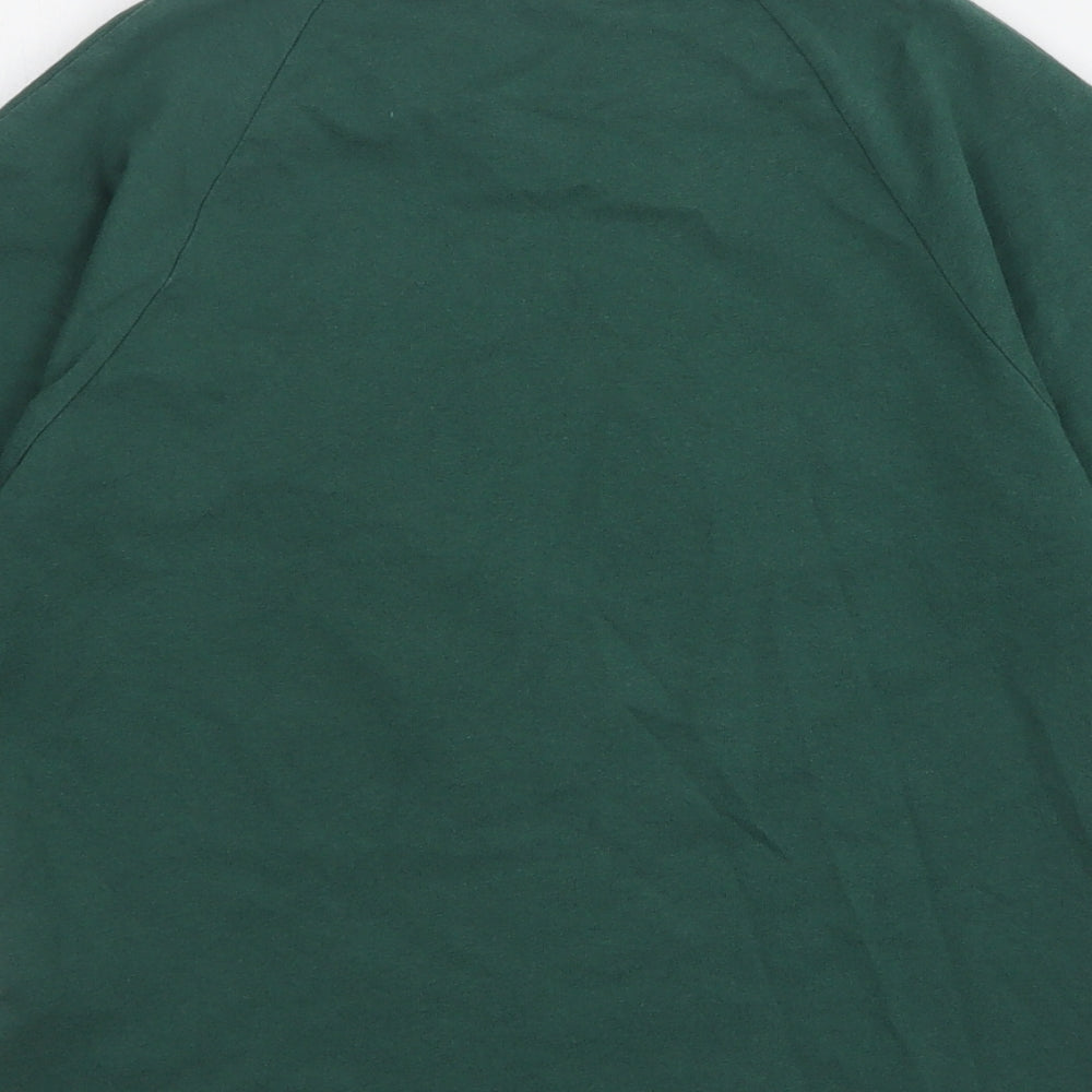 Zara Boys Green  Cotton Basic T-Shirt Size 8 Years Round Neck
