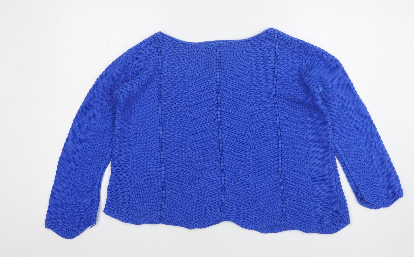 Lyza Fashion  Womens Blue Round Neck  Acrylic Pullover Jumper Size S