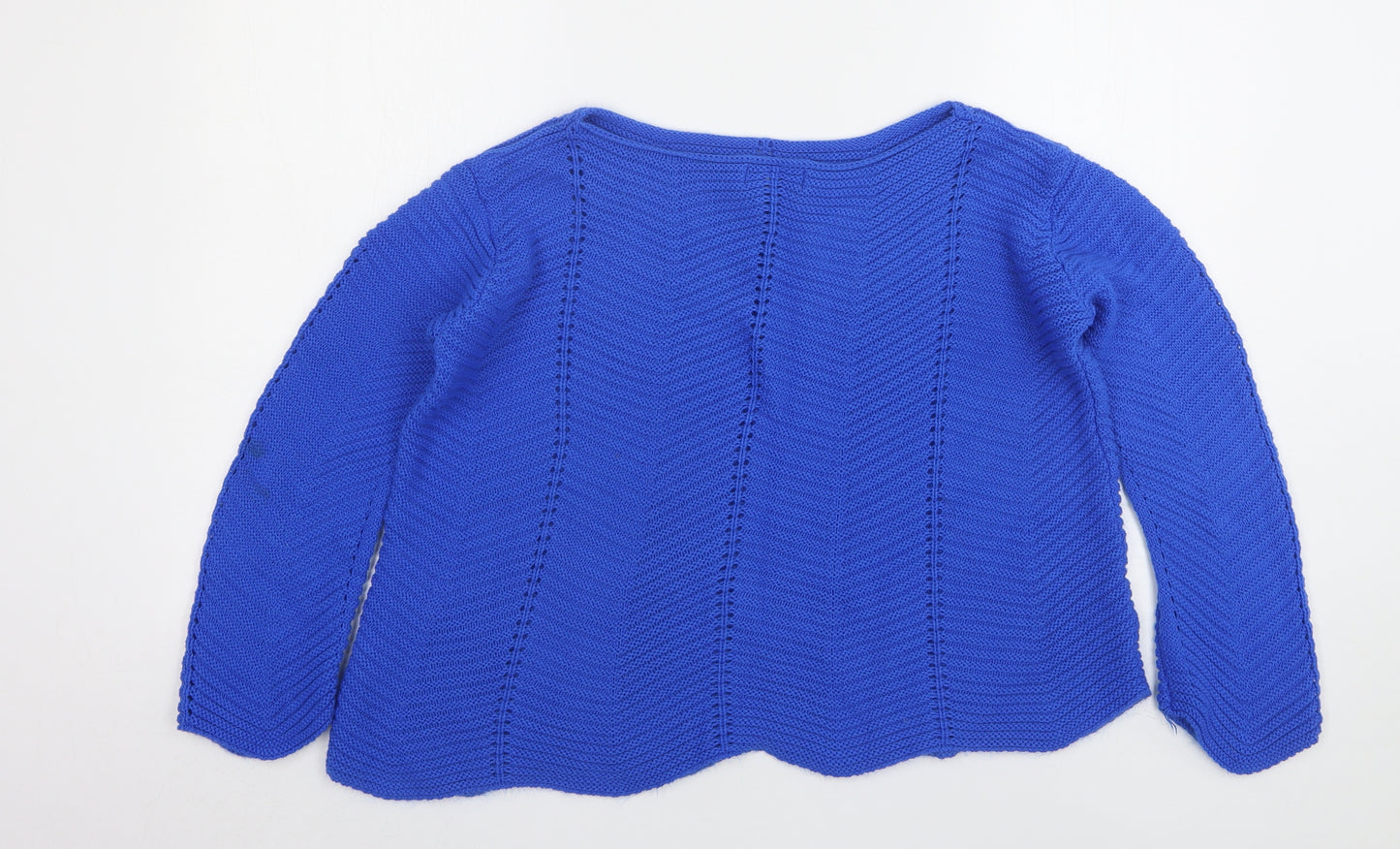 Lyza Fashion  Womens Blue Round Neck  Acrylic Pullover Jumper Size S