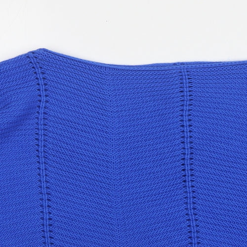 Lyza Fashion  Womens Blue Round Neck  Acrylic Pullover Jumper Size S