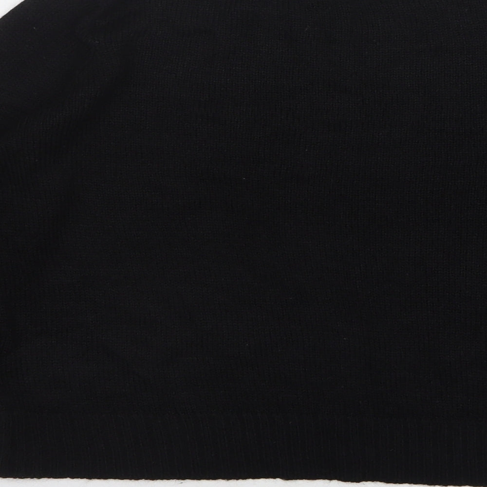 H&M Womens Black Round Neck  Acrylic Pullover Jumper Size L