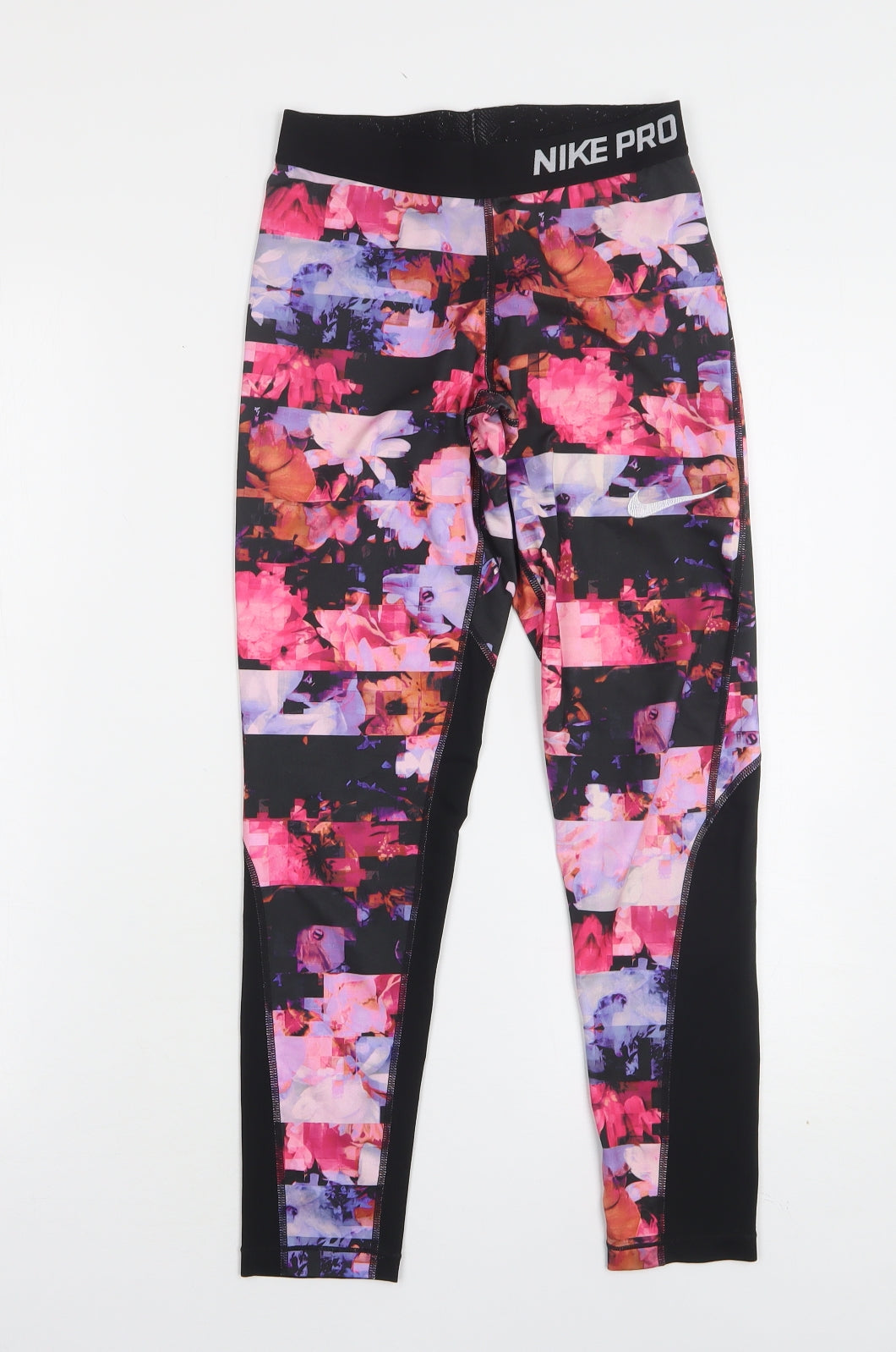 Nike Girls Multicoloured Floral Polyester Sweatpants Trousers Size 12-13 Years  Regular