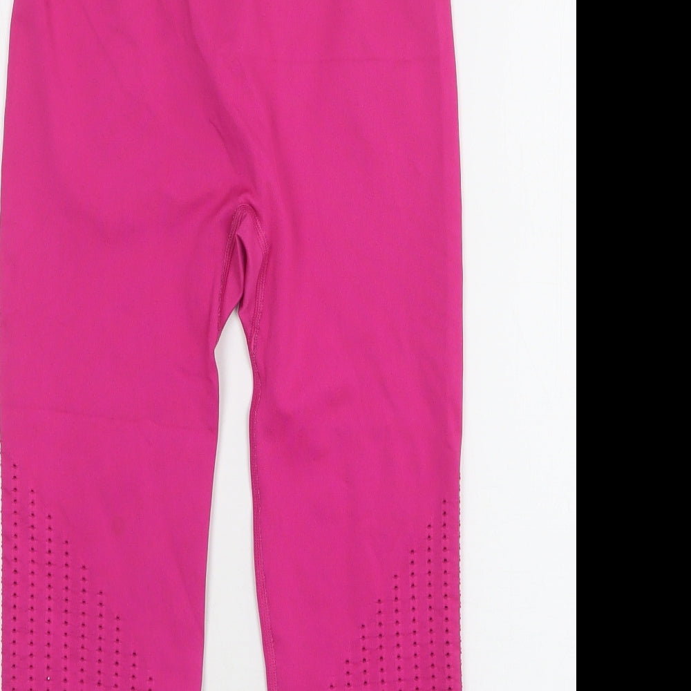 Nike Womens Pink  Polyester Pedal Pusher Leggings Size S L19 in Regular