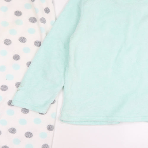 Primark Womens Green Polka Dot Polyester Top Pyjama Set Size 14