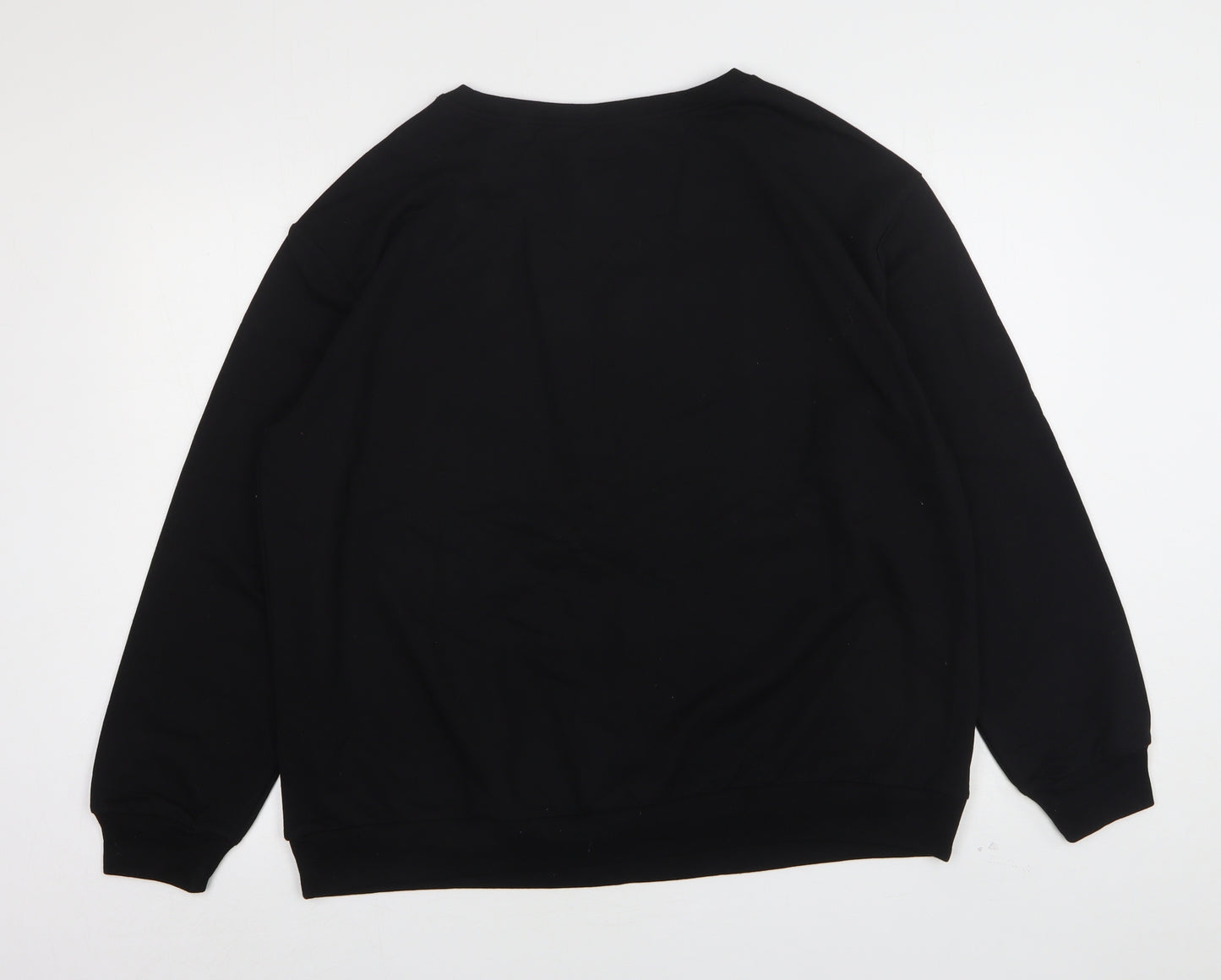 Shein  Womens Black  Cotton Pullover Sweatshirt Size XL