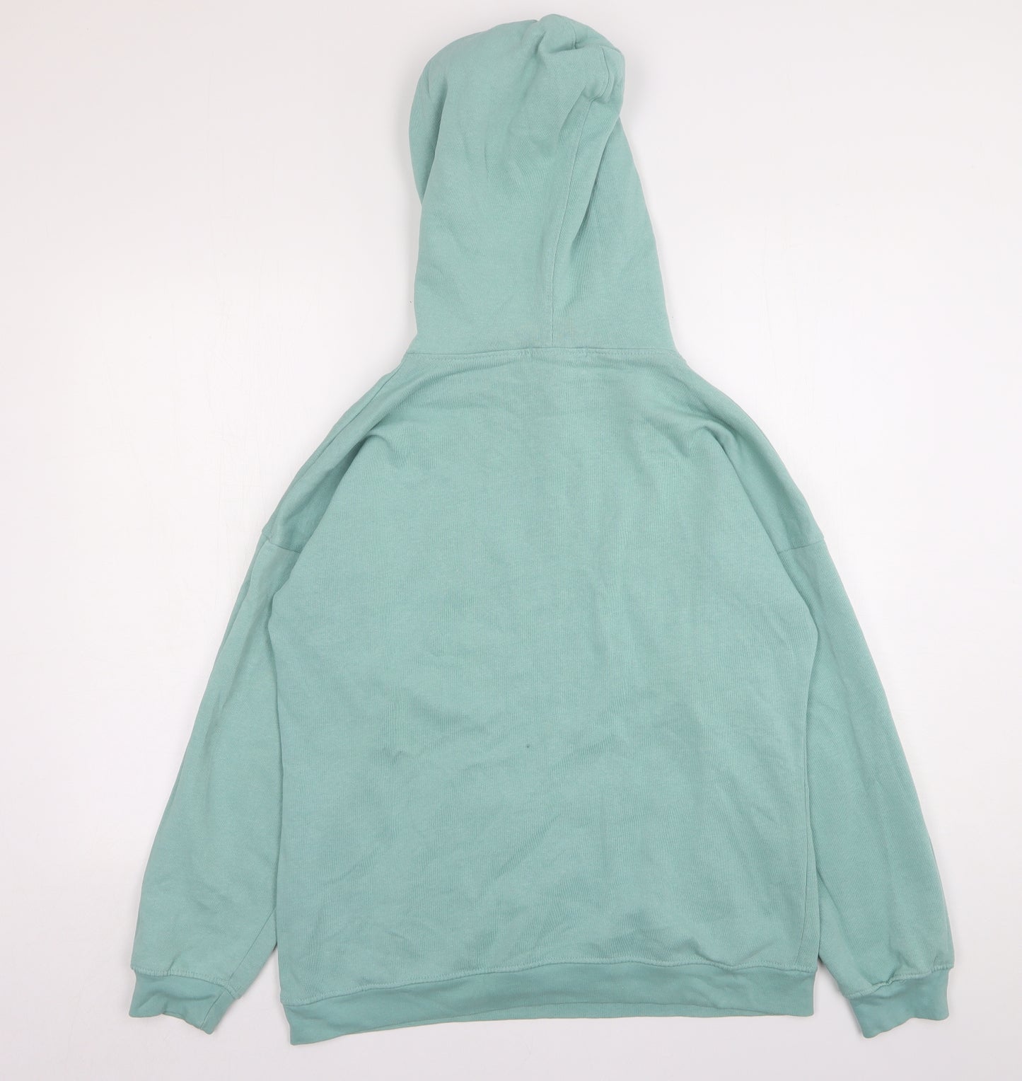 Missguided Womens Green  Cotton Pullover Hoodie Size 8