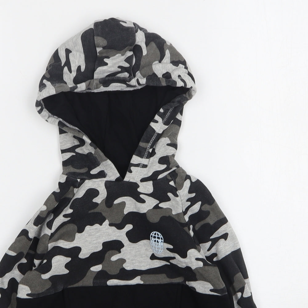 Matalan Boys Multicoloured Camouflage Cotton Pullover Hoodie Size 7 Years