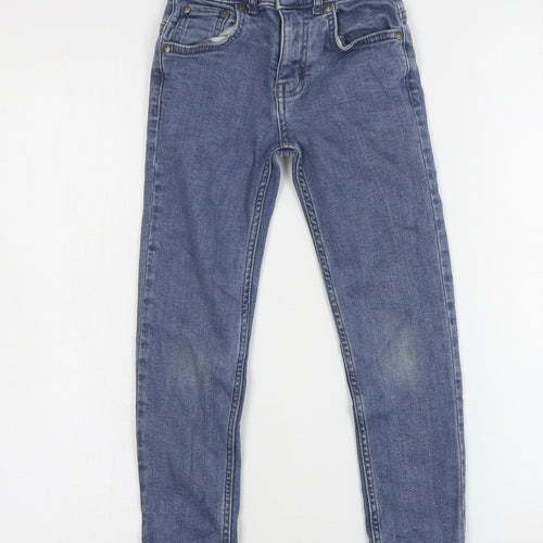 Preworn Boys Blue  Cotton Straight Jeans Size 7 Years  Regular