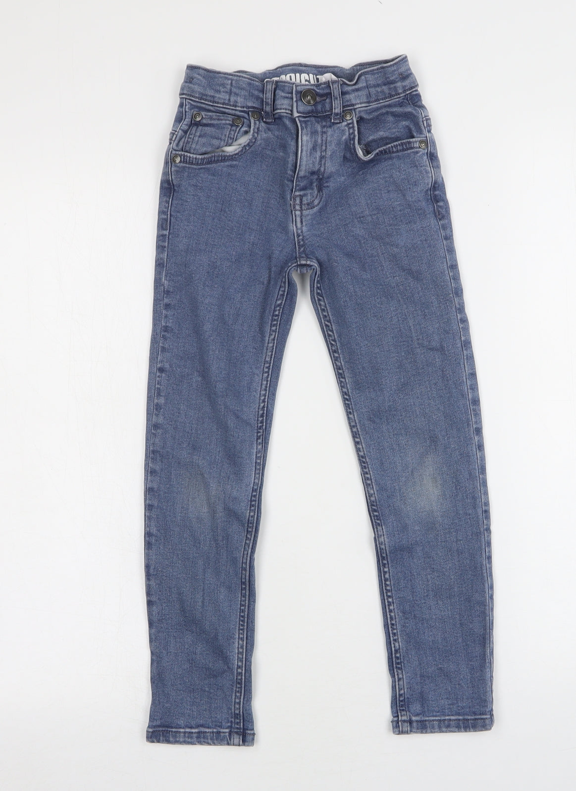 Preworn Boys Blue  Cotton Straight Jeans Size 7 Years  Regular