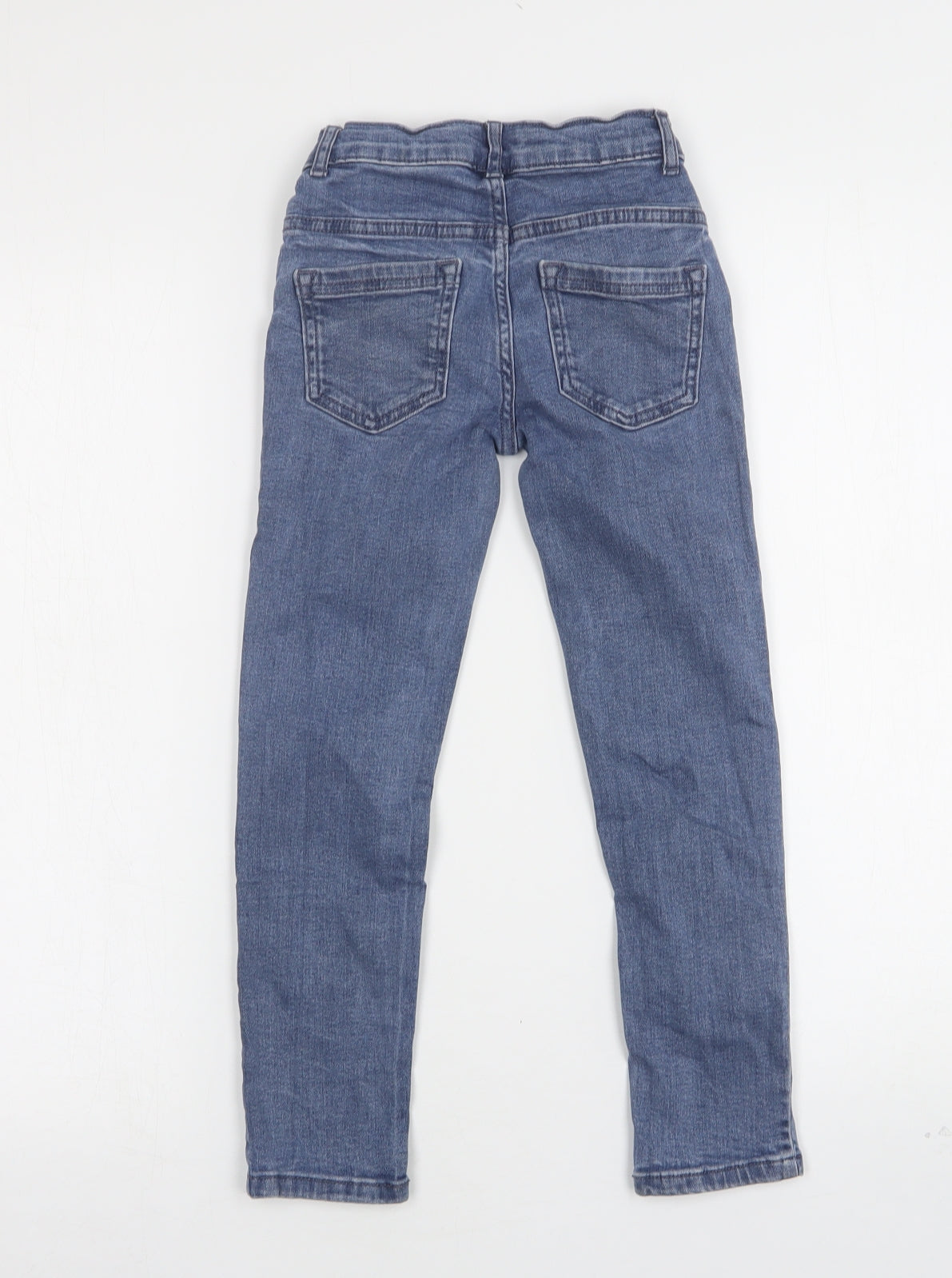Preworn Boys Blue  Cotton Straight Jeans Size 7 Years  Regular