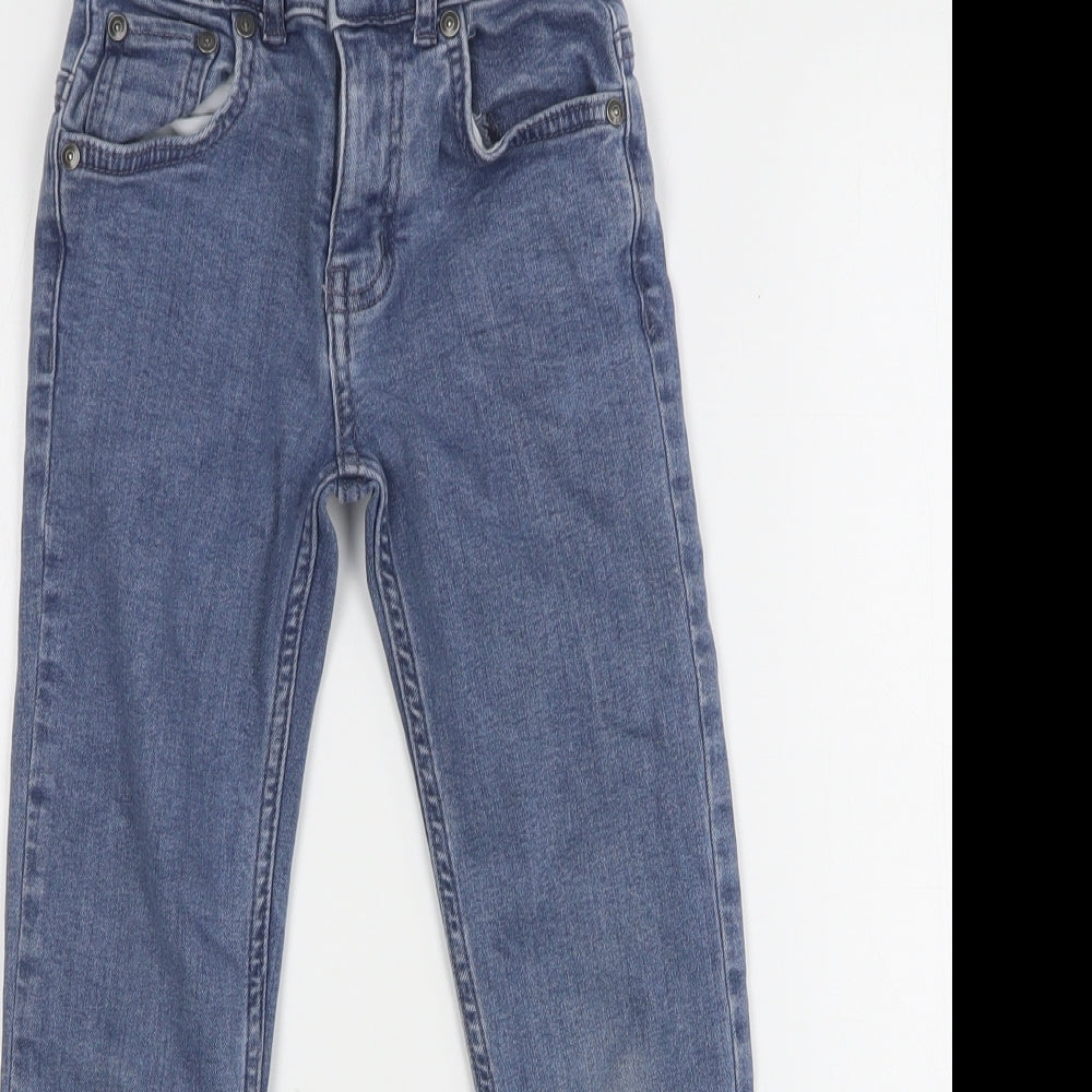 Preworn Boys Blue  Cotton Straight Jeans Size 7 Years  Regular