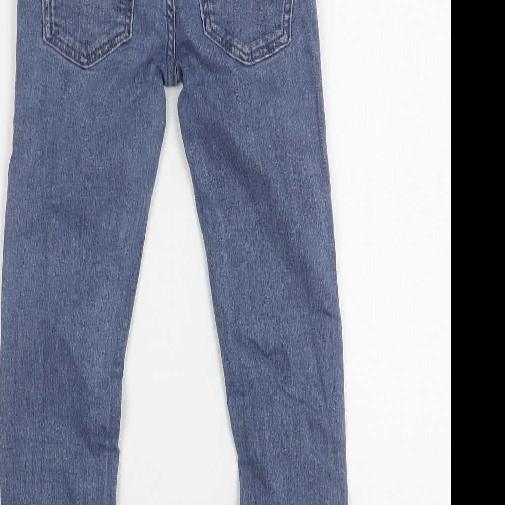 Preworn Boys Blue  Cotton Straight Jeans Size 7 Years  Regular