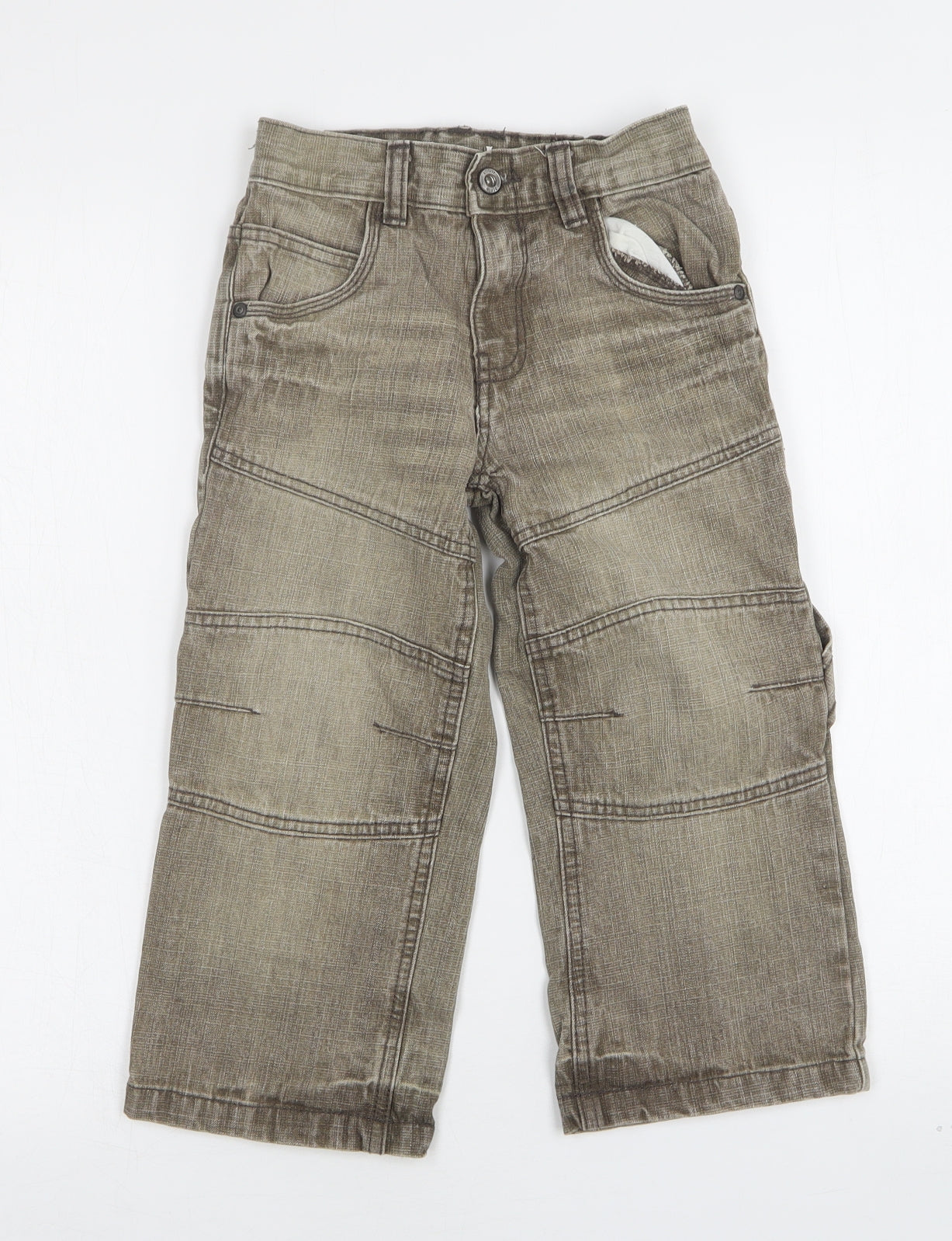 George Boys Brown  Cotton Wide-Leg Jeans Size 4-5 Years  Regular