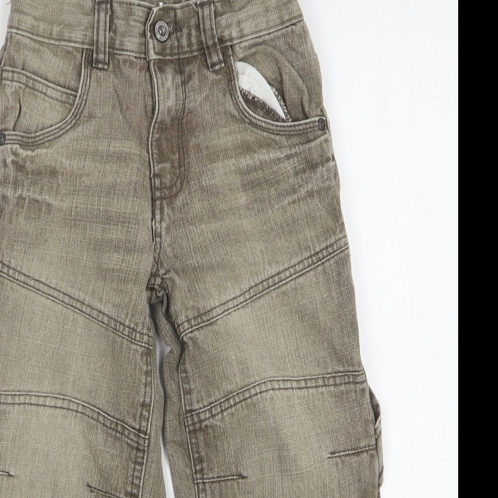 George Boys Brown  Cotton Wide-Leg Jeans Size 4-5 Years  Regular