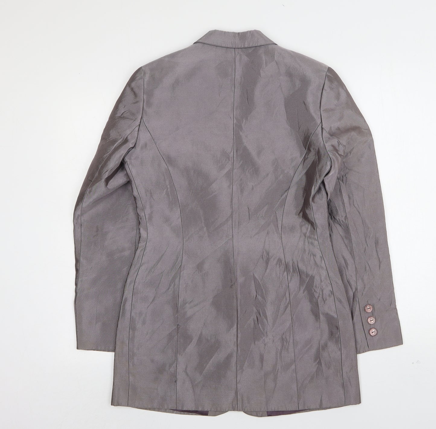 Gina  Womens Silver  Acetate Jacket Suit Jacket Size 10